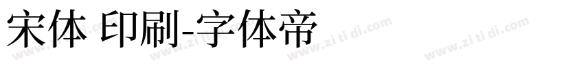 宋体 印刷字体转换